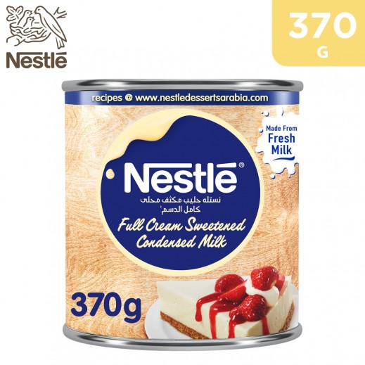 Nestle Full Cream Sweetened Condensed Milk Tin 370 g - delivered by Taw9eel Fast
