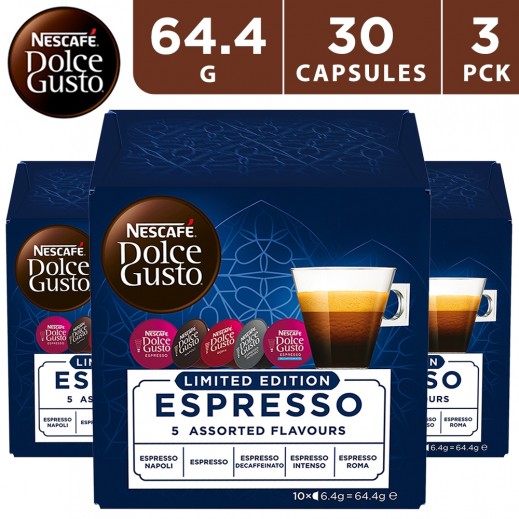 Buy Nescafe Dolce Gusto Espresso 5 Assorted Flavours Coffee Capsule 3 x 64.4 g (30 Capsules