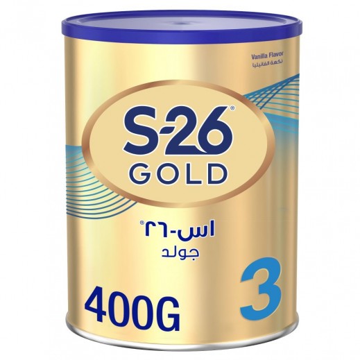 S-26 Gold Vanilla Growing Up Stage 3 Formula Milk Formula 400 g (1-3 Years) - delivered by Taw9eel Fast