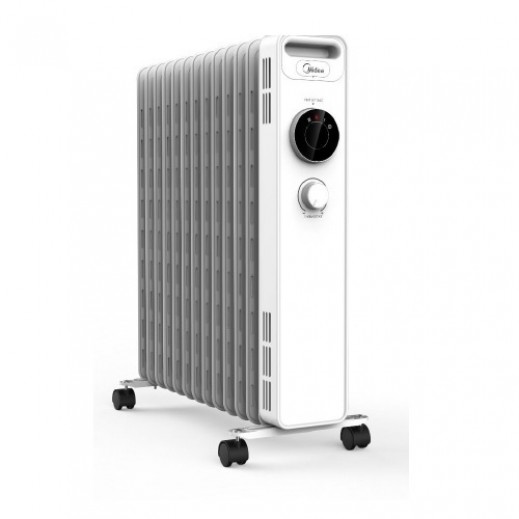 Midea 2300W 11Fins oil Heater -White 