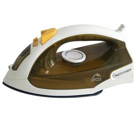 Orca Jet Steam Iron 1600W – White & Yellow