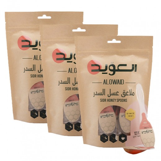 Al-Owaid Sidr Honey Spoons 10 g (12 Spoons x 3 Pack)