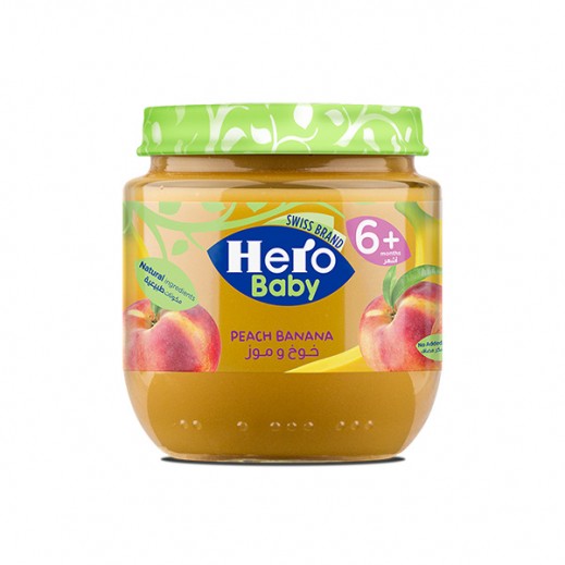 Hero Baby Food Jar - Peach Banana 125 g - delivered by Taw9eel Fast