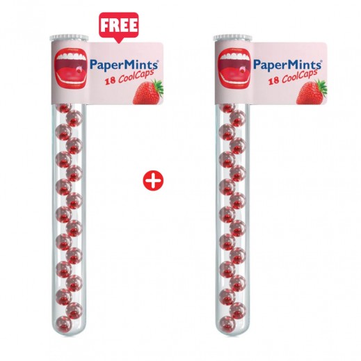Papermints Strawberry 18 CoolCaps - 1 + 1 Free