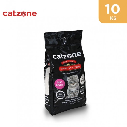Catzone Super Premium Clumping White Cat Litter Baby Powder 10 Kg
