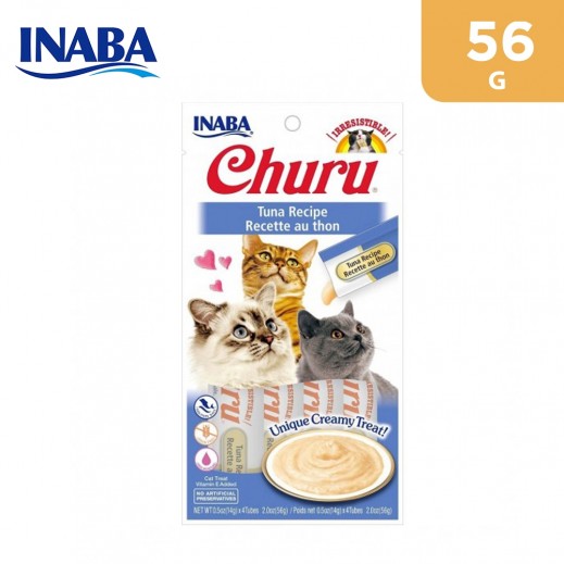 Inaba Churu Tuna Recipe Cat Treat With Added Vitamin 56 g - delivered by Taw9eel Fast