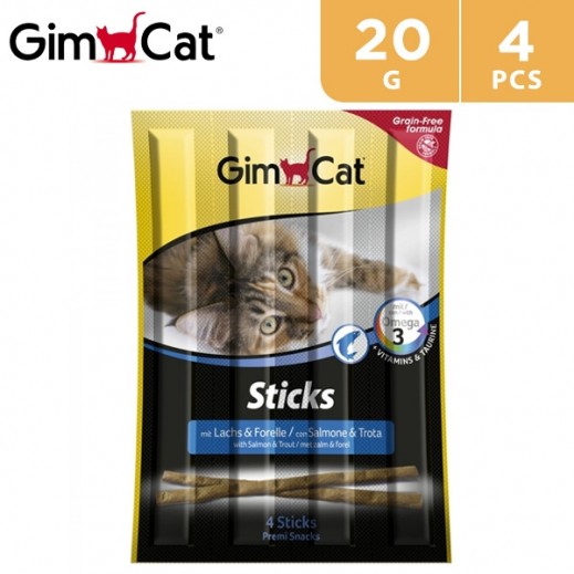 Gimcat Sticks Salmon & COD 4 Pcs 20 g - delivered by Taw9eel Fast
