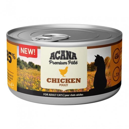 Acana Premium Pate Chicken Adult Canned Cat Food 85g