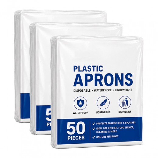 Falcon Plastic Aprons 3 × 50 Pieces