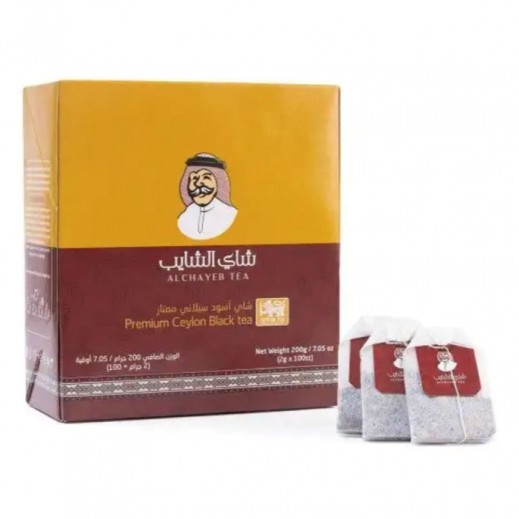 Alchayeb Pure Ceylon Black Tea 100 Tea Bags