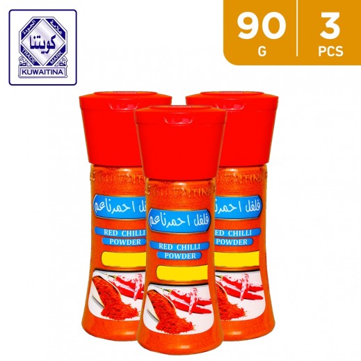 Kuwaitina Red Chilli Powder Bottle 3 x 90 g