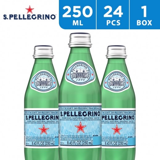 San Pellegrino Sparkling Water Glass 24 x 250 ml - delivered by Taw9eel Fast