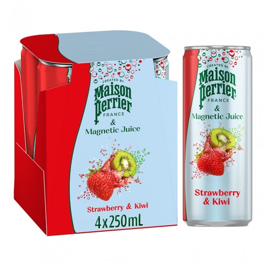 Perrier Strawberry & Kiwi Juice 4 x 250 ml - delivered by Taw9eel Fast