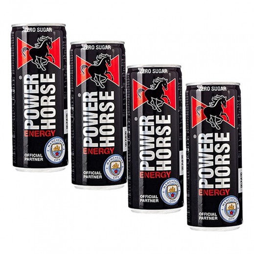 Power Zero Sugar Horse Energy Drink Slim Can - 4 × 250 ml - delivered by Taw9eel Fast