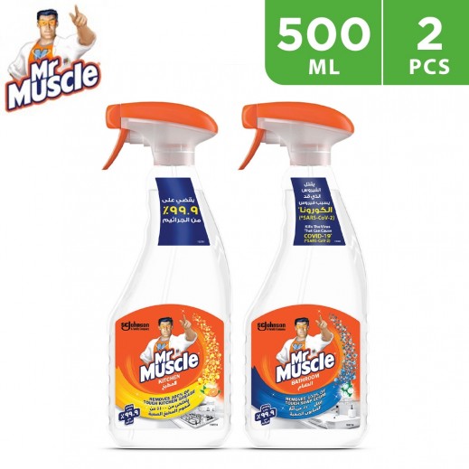 Mr. Muscle Citrus Kitchen Cleaner & Bathroom Cleaner 2 x 500 ml