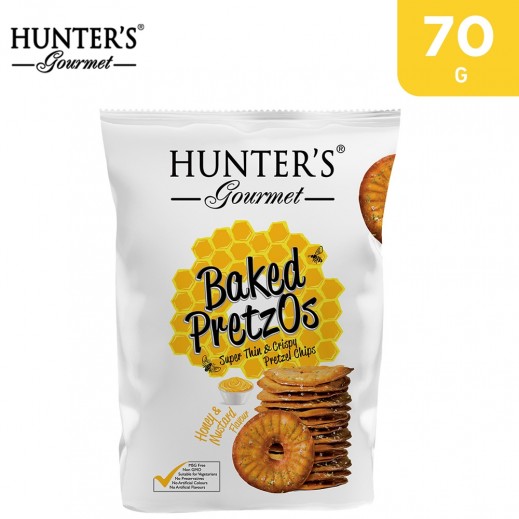 Buy Hunter's Baked Pretzos Honey Mustard 70 g | توصيل Taw9eel.com