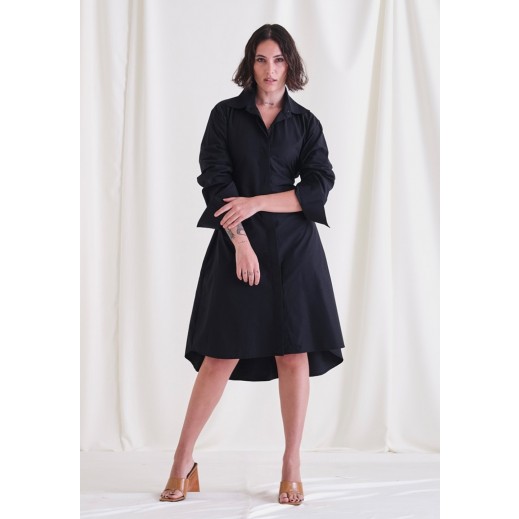 Balck Shirt Dress - delivered by Thouqi within 2 working days