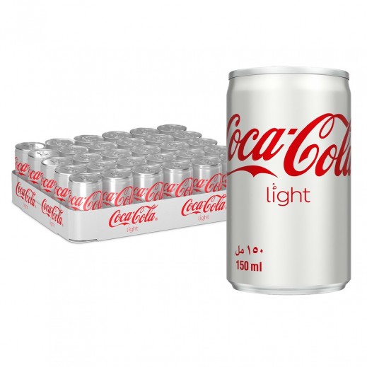 Coca Cola Light Soft Drink Can 30 x 150ml - delivered by Taw9eel Fast