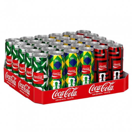 Coca Cola Original Taste Soft Drink Can 30 x 250ml - delivered by Taw9eel Fast