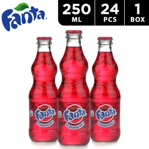 Fanta Strawberry Bottle Carton 24 x 250 ml - delivered by Taw9eel Fast