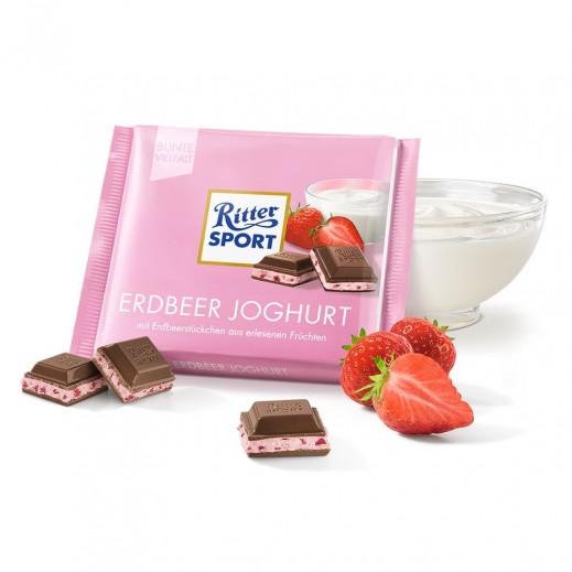 Ritter Sport Strawberry &Yoghurt Choco 100 g - delivered by Taw9eel Fast