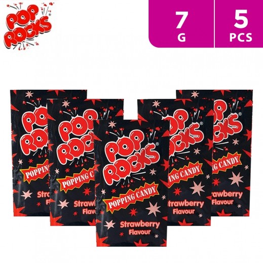 Pop Rocks Strawberry Flavour Popping Candy 5 x 7 g