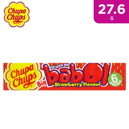 Chupa Chups Big Babol Strawberry Flavour Soft Bubble Gum - 27.6 g - delivered by Taw9eel Fast