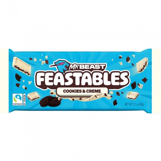 MrBeast Feastables Cookies & Creme Chocolate Bar 60g