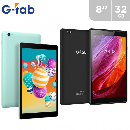 G-Tab 8’’ 32GB 4G Tablet with Free Rubber Case 