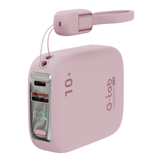 G-Tab Flex 11 35W PD 10000mAh Fast Charging Power Bank -Pink