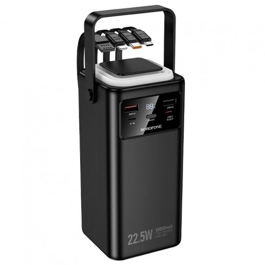 Borofone 50,000mAh Fast Charger 22.5W +PD20W 4 Cables Power Bank