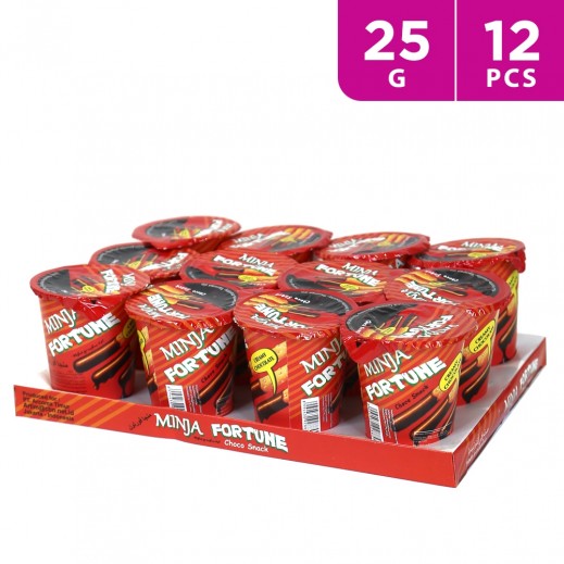 Minja Fortune Choco Snack Sticks & Creamy Chocolate 12 pcs x 25 g - delivered by Taw9eel Fast