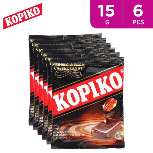 Kopiko Strong & Rich Coffee Candy 6×15 g - delivered by Taw9eel Fast
