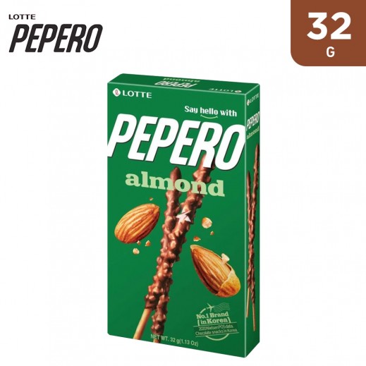 Lotte Pepero Almond Biscuit with Chocolate Stick 32 g - delivered by Taw9eel Fast