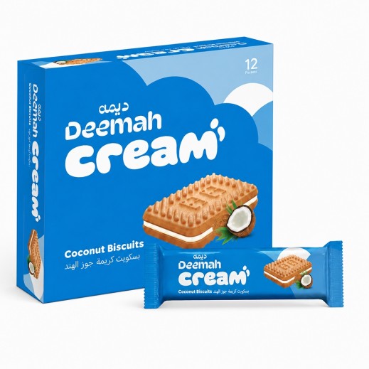 Deemah Coconut Cream Biscuits 12 × 68g