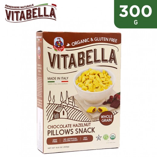 Vitabella Organic & Gluten Free Chocolate Hazelnut Pillows Snack 300 g - delivered by Taw9eel Fast
