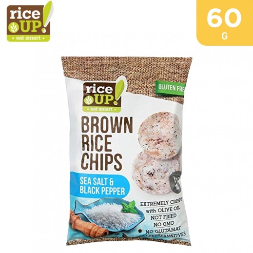 Rice Up Gluten Free Sea Salt Popped Brown Rice Chips 60 g