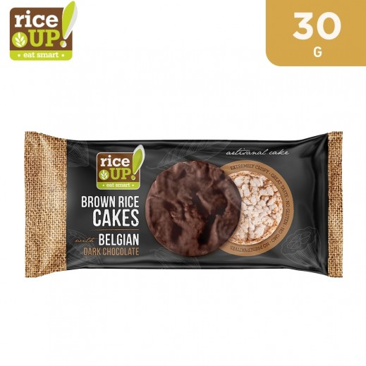 Rice Up Gluten Free Brown Rice Cakes With Belgian Dark Chocolate 30 g