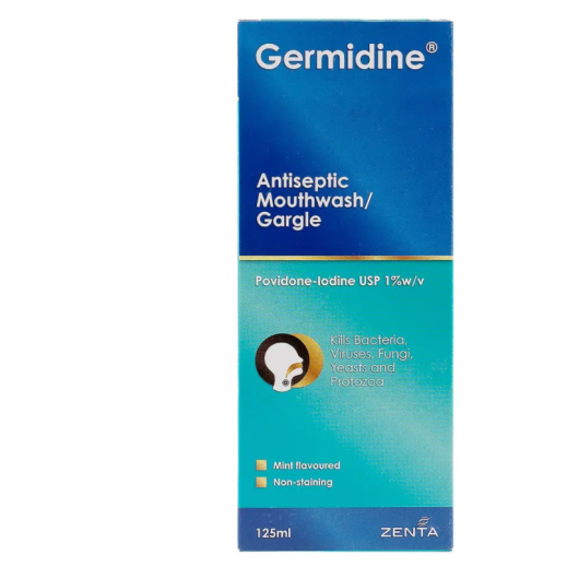 Germidine Antiseptic Mouthwash Gargle 125 ml - delivered by Pharmazone Pharmacy - within 2 Hours