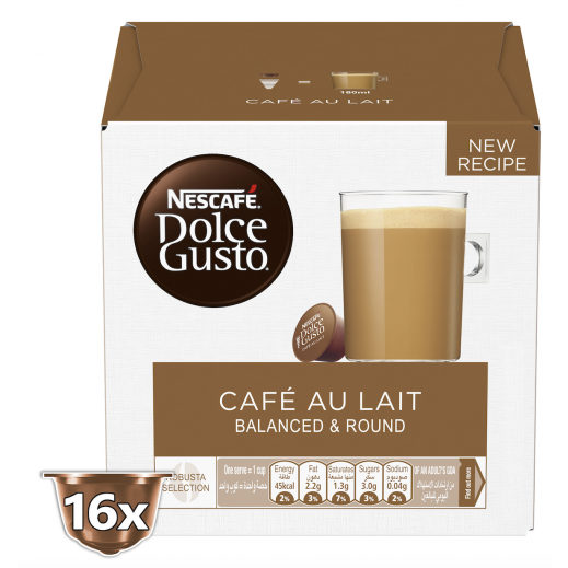 Nescafe Dolce Gusto Café Au Lait 160 g (16 capsules) - delivered by Taw9eel Fast