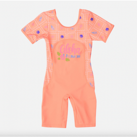 Nsport Girls Boyleg Swimsuit – Orange - delivered by Taw9eel in 24 hours 