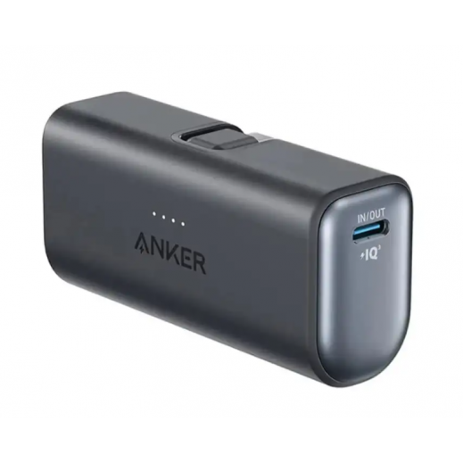 Anker Nano Power Bank (22.5W Built-In USB-C Connector) 5,000 mAh – Black