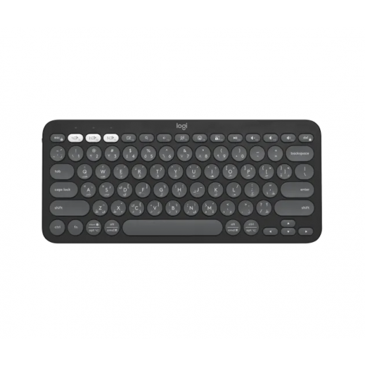 Logitech Pebble Keys 2 K380s Bluetooth Keyboard Tonal Graphite – Eng & Arb - delivered by Taw9eel within 2 Business Days