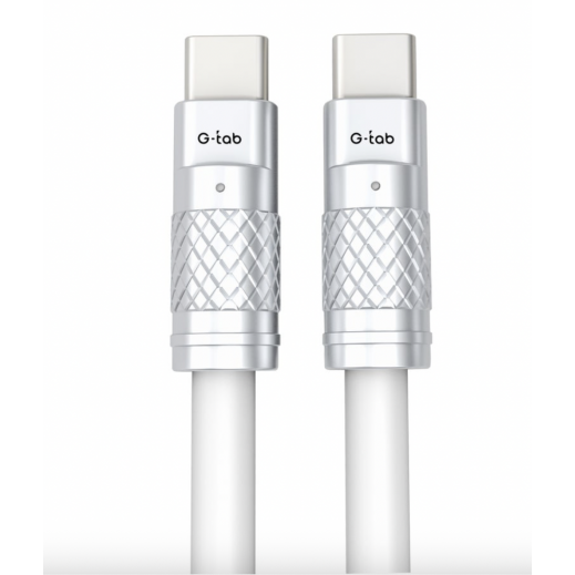 GTAB GTCC03 5A C to C 240W Fast Charging Liquid Silicon 1M Cable 12A - White