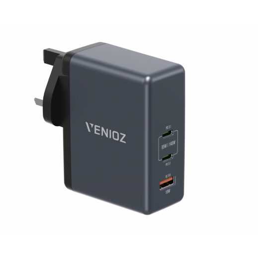 GTAB USB-A and Type-C Fast Charging Adaptor VWC140 - Black