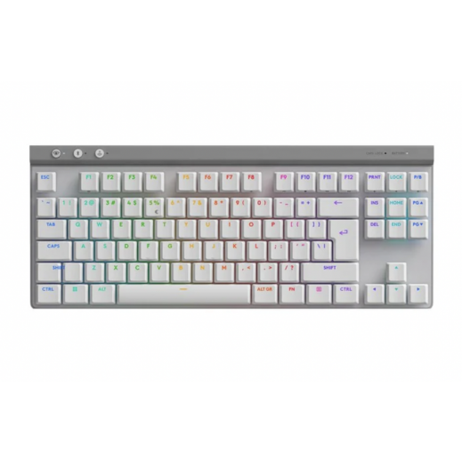 Logitech G PRO X TKL RAPID Gaming Keyboard LINEAR - White - delivered by Taw9eel within 2 Business Days