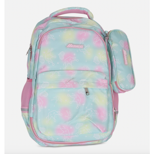 Backpack School Bag with Pencil Case By Murano 18 Inch - delivered by Taw9eel in 24 hours 