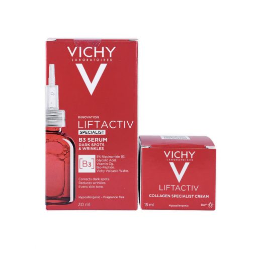 Vichy Liftactiv B3 Serum 30 ml + Collagen Cream 15 ml Free - delivered by Pharmazone Pharmacy - within 2 Hours