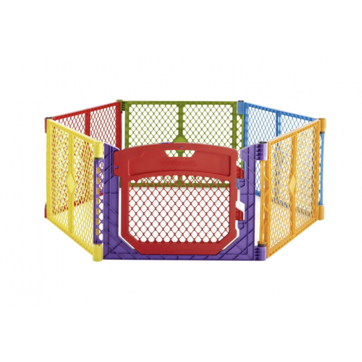 North States Superyard Multicolored 26 Inches x 12 Ft Plastic Safety Gate - delivered by Taw9eel within 1 working day 