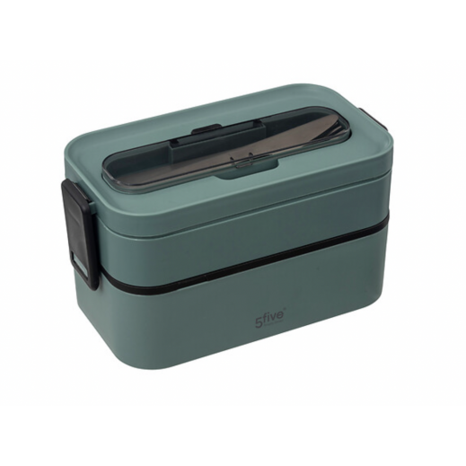 5five Simply Smart Rectangular Lunch Box with 2 Compartments 1.4L - delivered by Taw9eel within 1 working day 